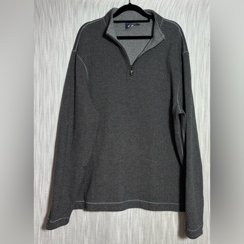 Daniel Cremieux Black and Gray Zip-Up Sweater